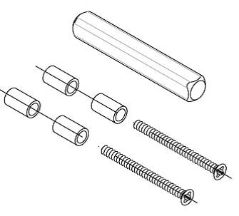 Набор крепежа для комплекта односторонней воротковой ручки Schüco, арт. 276903