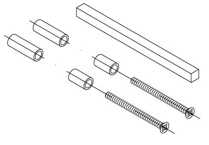 Набор крепежа для комплекта двухсторонней воротковой ручки Schüco, арт. 276907